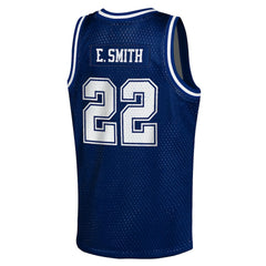Emmitt Smith Dallas Cowboys Youth Retired Player NFL Basketball Fashion Jersey - Navy sale