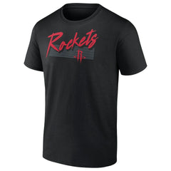 Houston Rockets Color Block Slant Quick Strike T-Shirt - Black sale