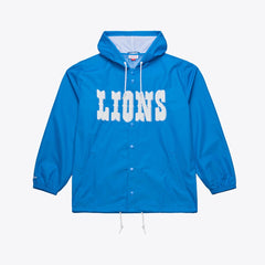 Detroit Lions Coaches Full-Snap Hooded Windbreaker Jacket - Blue for sale