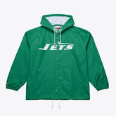 New York Jets Coaches Full-Snap Hooded Windbreaker Jacket - Green sale