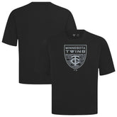 Minnesota Twins Levelwear Oversized Luxe Signature Knit Buckler T-Shirt Black