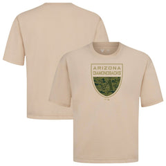 Arizona Diamondbacks Levelwear Oversized Luxe Signature Knit Buckler T-Shirt Khaki