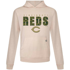 Cincinnati Reds Levelwear Relay Protect Pullover Hoodie Khaki