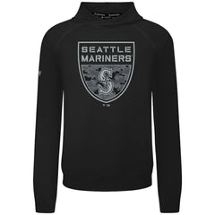 Seattle Mariners Levelwear Mandate Buckler Tri-Blend Pullover Hoodie Black