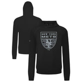 New York Mets Levelwear Mandate Buckler Tri-Blend Pullover Hoodie Black