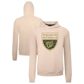 Washington Nationals Levelwear Mandate Buckler Tri-Blend Pullover Hoodie Khaki