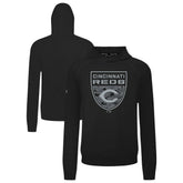 Cincinnati Reds Levelwear Mandate Buckler Tri-Blend Pullover Hoodie Black