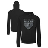 Colorado Rockies Levelwear Mandate Buckler Tri-Blend Pullover Hoodie Black