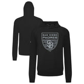 San Diego Padres Levelwear Mandate Buckler Tri-Blend Pullover Hoodie Black