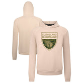 Cleveland Guardians Levelwear Mandate Buckler Tri-Blend Pullover Hoodie Khaki
