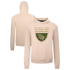 Cleveland Guardians Levelwear Mandate Buckler Tri-Blend Pullover Hoodie Khaki