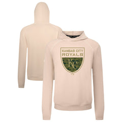 Kansas City Royals Levelwear Mandate Buckler Tri-Blend Pullover Hoodie Khaki