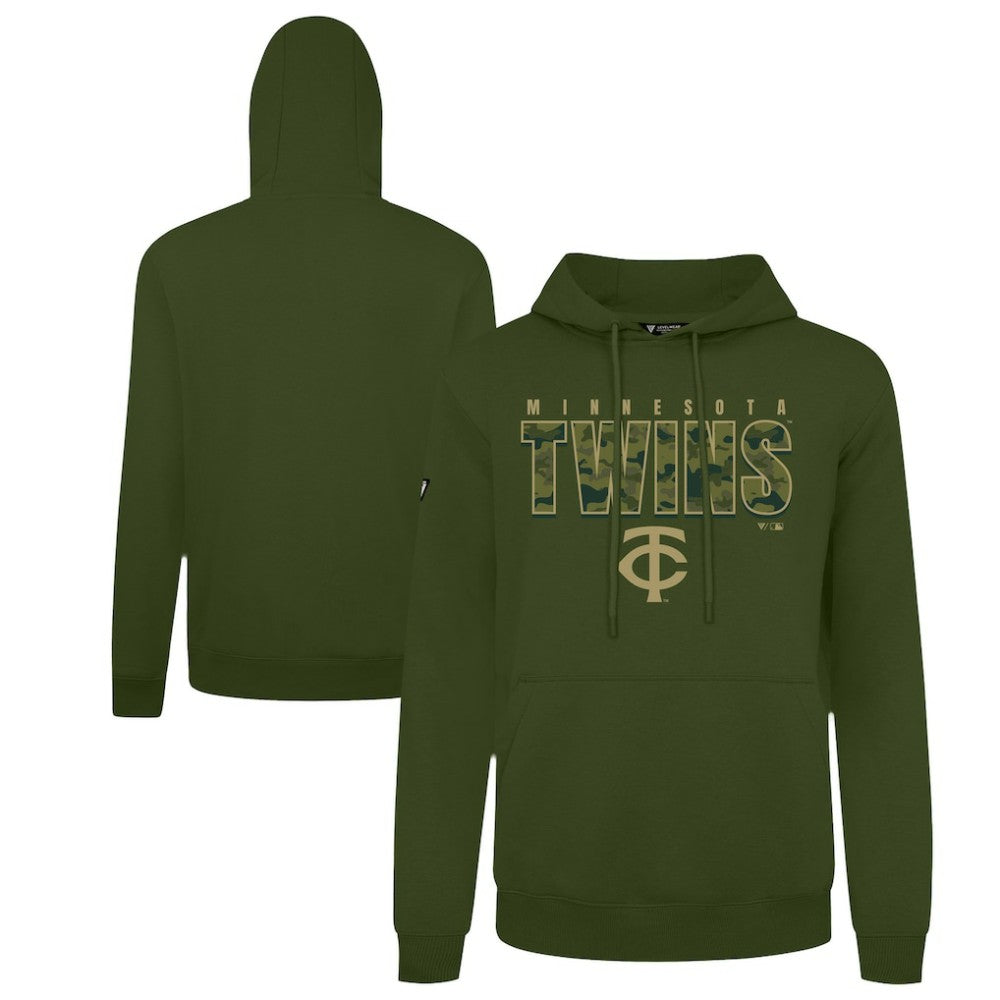 Minnesota Twins Levelwear Podium Protect Pullover Hoodie Green