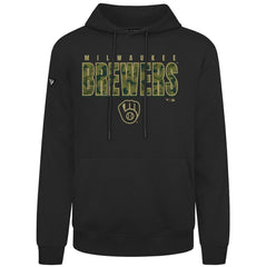 Milwaukee Brewers Levelwear Podium Protect Pullover Hoodie Black