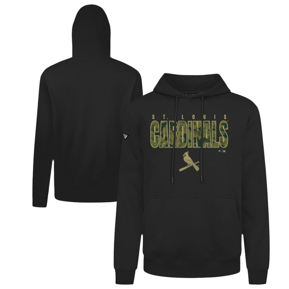 St. Louis Cardinals Levelwear Podium Protect Pullover Hoodie Black