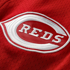 Deion Sanders Cincinnati Reds Cooperstown Mesh Batting Practice Button-Up Jersey Red