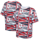 Cleveland Guardians Outerstuff Youth All-Over Pennant T-Shirt Red