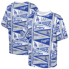 Los Angeles Dodgers Outerstuff Youth All-Over Pennant T-Shirt Blue