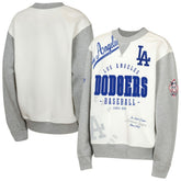 Los Angeles Dodgers Outerstuff Youth Big League Power Hit Fleece Sweatshirt Cream/Gray