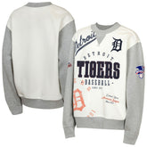 Detroit Tigers Outerstuff Youth Big League Power Hit Fleece Sweatshirt Cream/Gray