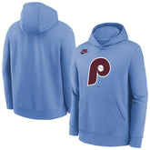 Philadelphia Phillies Youth Club Fleece Hoodie Light Blue