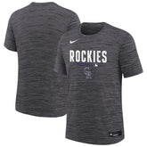 Colorado Rockies Youth Authentic Collection Velocity Dri-FIT T-Shirt Black