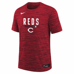 Cincinnati Reds Youth Authentic Collection Velocity Dri-FIT T-Shirt Red