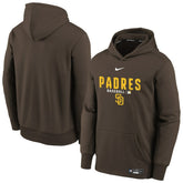 San Diego Padres Youth Authentic Collection Therma-FIT Hoodie Brown