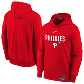 Philadelphia Phillies Youth Authentic Collection Therma-FIT Hoodie Red
