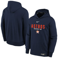Houston Astros Youth Authentic Collection Therma-FIT Hoodie Navy