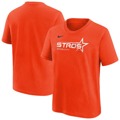 Houston Astros Youth City Connect Wordmark T-Shirt Orange