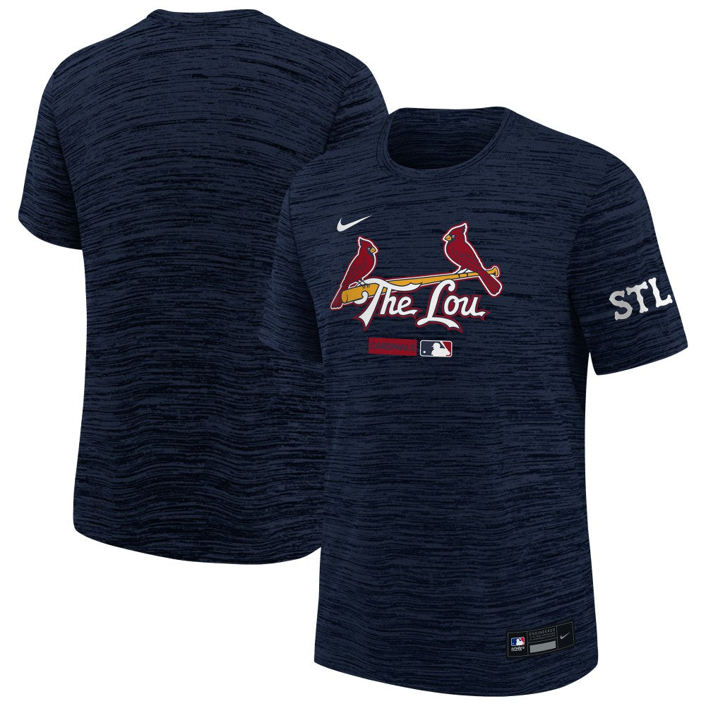 St. Louis Cardinals Youth City Connect Authentic Collection Velocity Dri-FIT T-Shirt Navy