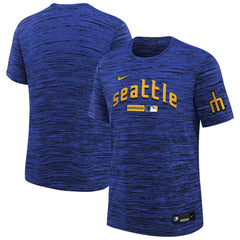 Seattle Mariners Youth City Connect Authentic Collection Velocity Dri-FIT T-Shirt Navy