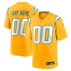 Los Angeles Chargers Alternate Charger Power Game Custom Jersey - Gold outlet