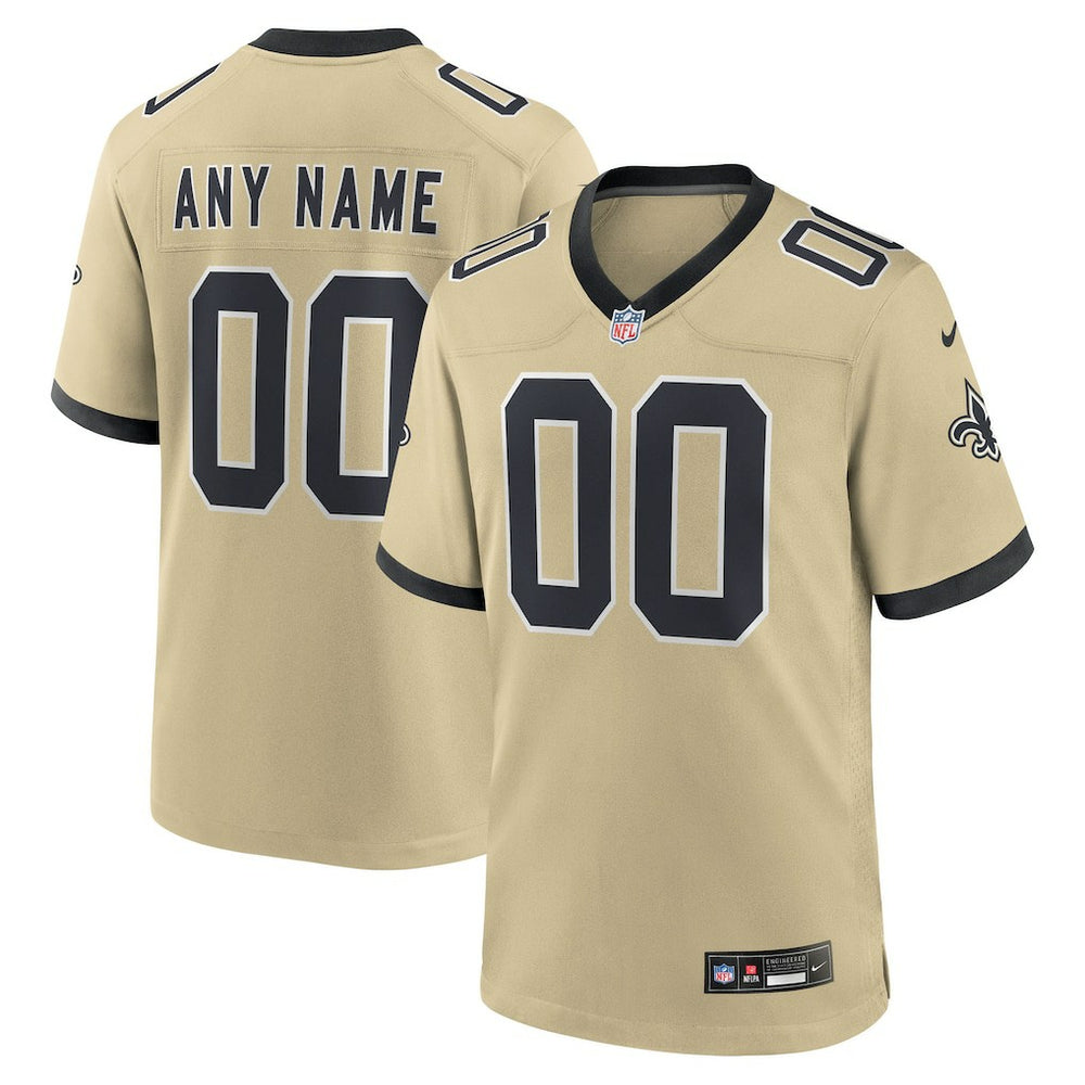 New Orleans Saints Gameday Golds Alternate Custom Game Jersey - Gold outlet