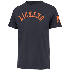 Detroit Tigers Upside Down Two-Peat Franklin T-Shirt Navy