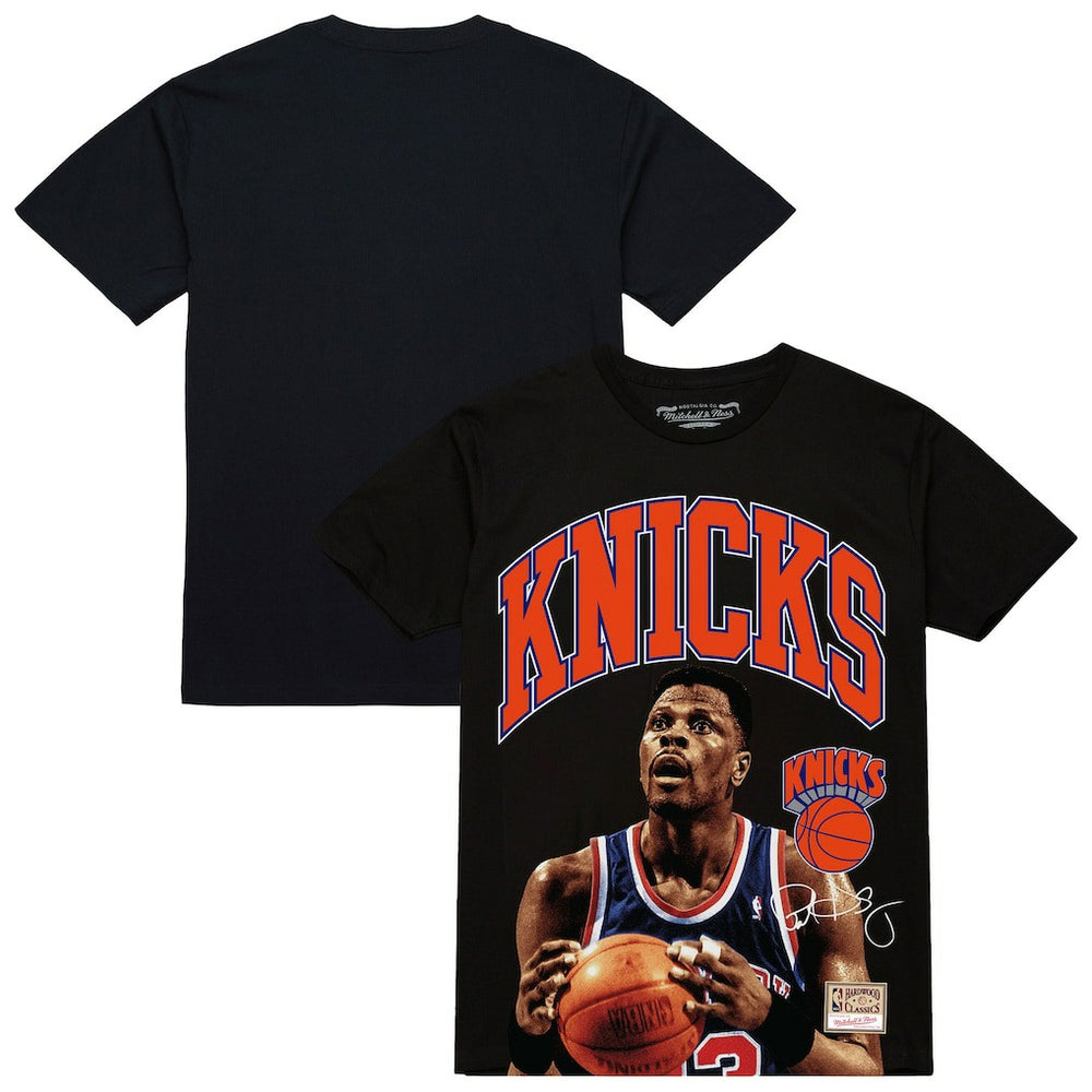 Patrick Ewing New York Knicks Hardwood Classics Player Arch T-Shirt - Black discount