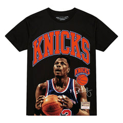 Patrick Ewing New York Knicks Hardwood Classics Player Arch T-Shirt - Black discount
