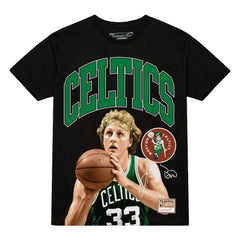 Larry Bird Boston Celtics Hardwood Classics Player Arch T-Shirt - Black shop