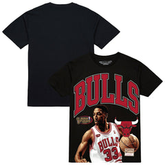 Scottie Pippen Chicago Bulls Hardwood Classics Player Arch T-Shirt sale - Black online