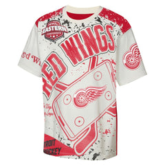 Detroit Red Wings Outerstuff Youth Top Player T-Shirt - Cream T-shirts