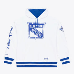 New York Rangers Mitchell & Ness Arctic Fleece Hoodie - White Hoodies