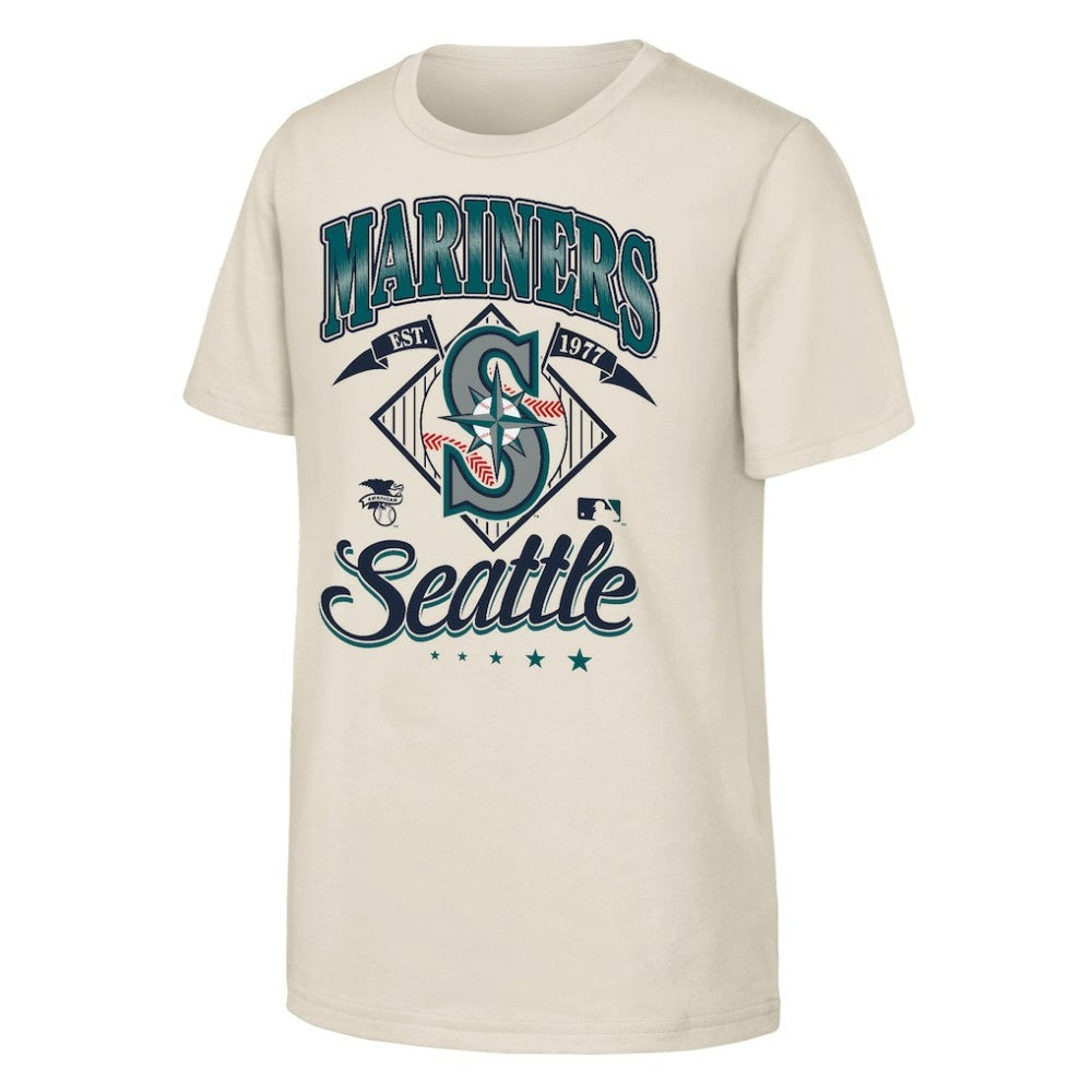 Seattle Mariners Outerstuff Youth Triple Hit T-Shirt Natural