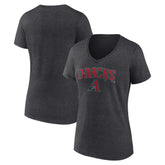 Arizona Diamondbacks Women's Team Lockup V-Neck T-Shirt Charcoal