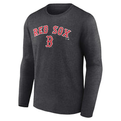 Boston Red Sox Team Lockup Long Sleeve T-Shirt Charcoal