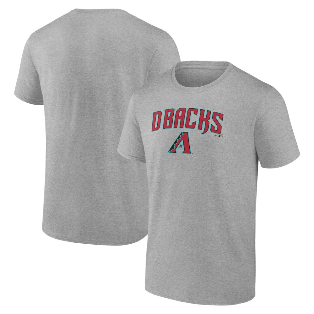 Arizona Diamondbacks Team Lockup T-Shirt Heather Gray