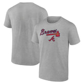 Atlanta Braves Team Lockup T-Shirt Heather Gray