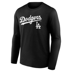Los Angeles Dodgers Team Lockup Long Sleeve T-Shirt Black
