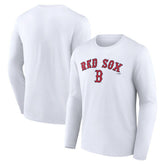 Boston Red Sox Team Lockup Long Sleeve T-Shirt White