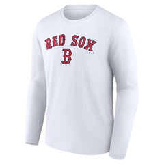 Boston Red Sox Team Lockup Long Sleeve T-Shirt White